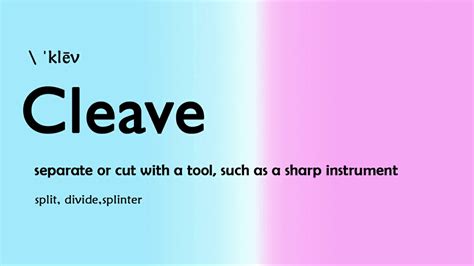 cleave meaning in tagalog sentence|How to say cleave in Filipino .
